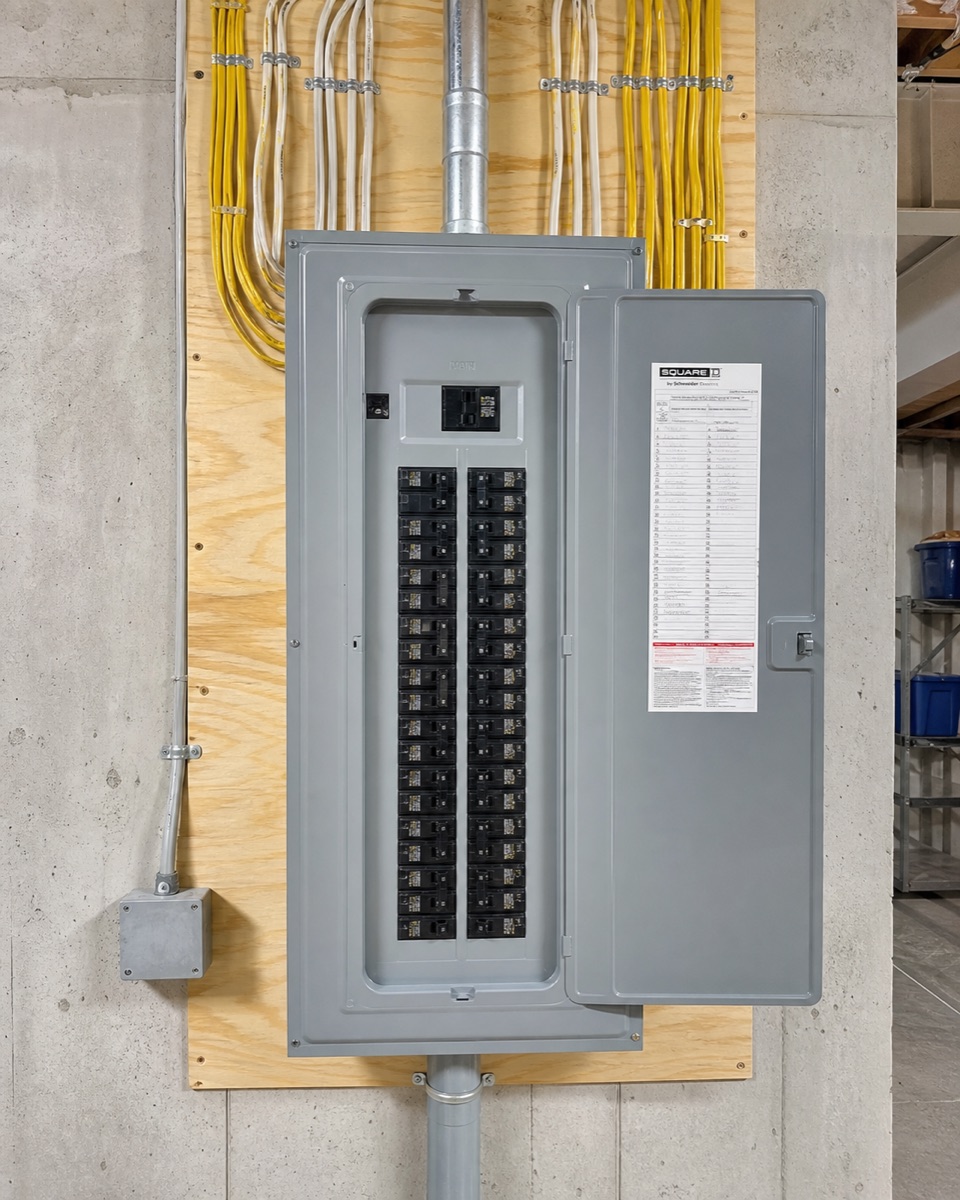 Illustrative completed electrical panel from the sample report